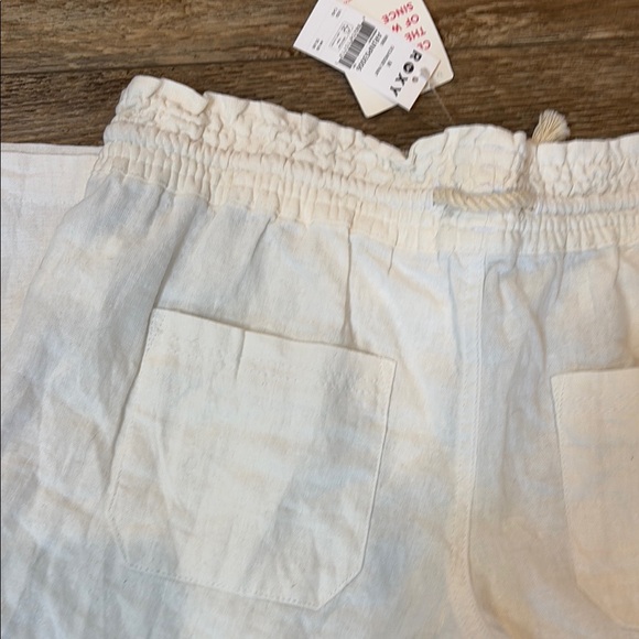 Roxy Women’s Medium Oceanside Linen Blend Pants Beach Holiday Vacation Warm Hot - Picture 13 of 15